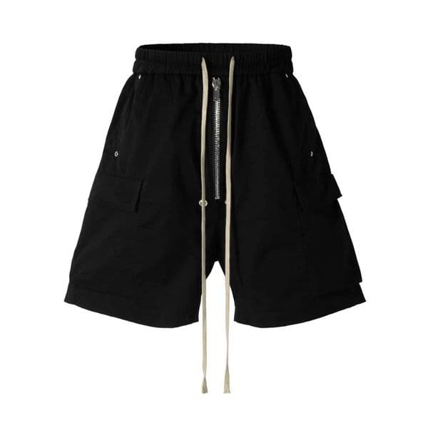 2025 Dark RO Style Drawstring Multi-pocket Tooling Shorts Mens Niche Casual Loose Straight Five-point Pants Q260407