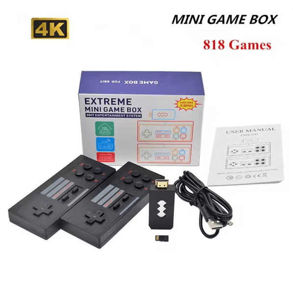 4K TV Out Video Wireless Portable Game Players Handheld Joystick HDTV 818 Retro Classic Games Consoles game box Kids Gift