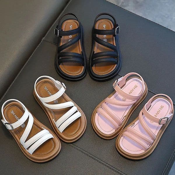 Breathable Lightweight Girls Sandals Summer Casual Children Sandal Girl Baby Flat Shoes Fashion Casual Non Slip Kids Beach Shoes 260317