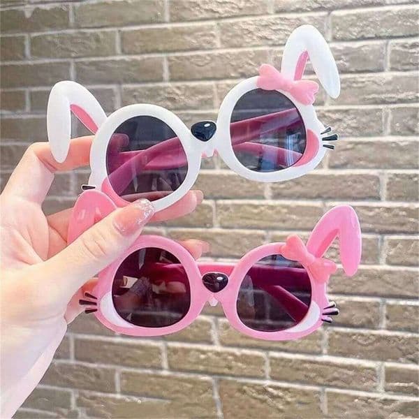 Kids Sunglasses Cartoon Bunny Shape Sun Glasses Trendy Children's Outdoor Shades UV400 Protective Easter Party Funny Photo Props S260316