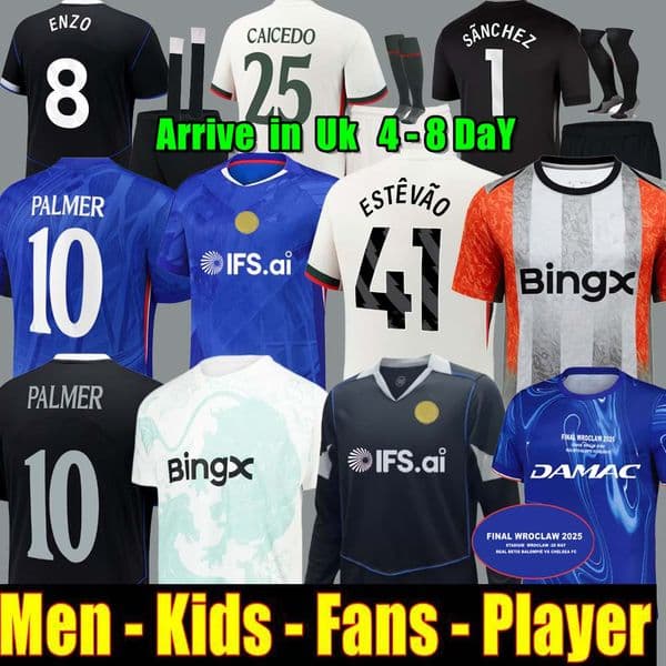 ENZO NETO PALMER soccer jersey 25 26 Soccer pedro DELAP 2025 2026 football shirts top adult kids CAICEDO JAMES JOAO PEDRO Estevao CUCURELLA