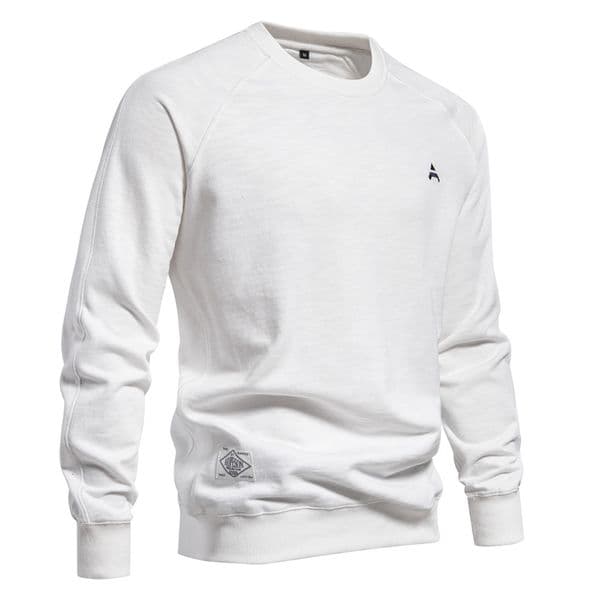 Spring And Autumn New Style Leading Swea Men's Loose Casual Polo Hoodie Solid Color Round Neck Shirt Pullover Swea Trendy Men