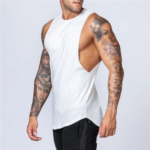 Mens Gym Clothing Summer Fitness Cotton Tank Top Men Jogging Bodybuilding Sleeveless Shirt Breathable O-Neck Casual Muscle Vest 260317