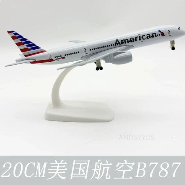 airplane model 787 american airline 20CM Simulation Plane Model Childrens toys Alloy Die-Cast Airplane Collectible Display gift 260313