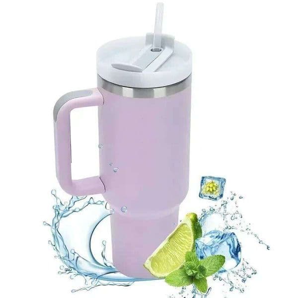 40oz Insulated Tumbler Acuum Cup 2.0 Thermal Mug for With Handle Straw Stainless Steel Hot and Cold Coffee Drinks 26Y0317