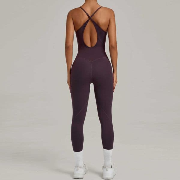 Padded One-Piece Yoga Clothes Sportswear Womens Gym Push Up Workout Clothes Fitness Sports Fitness Wear Yoga Jumpsuit H260314