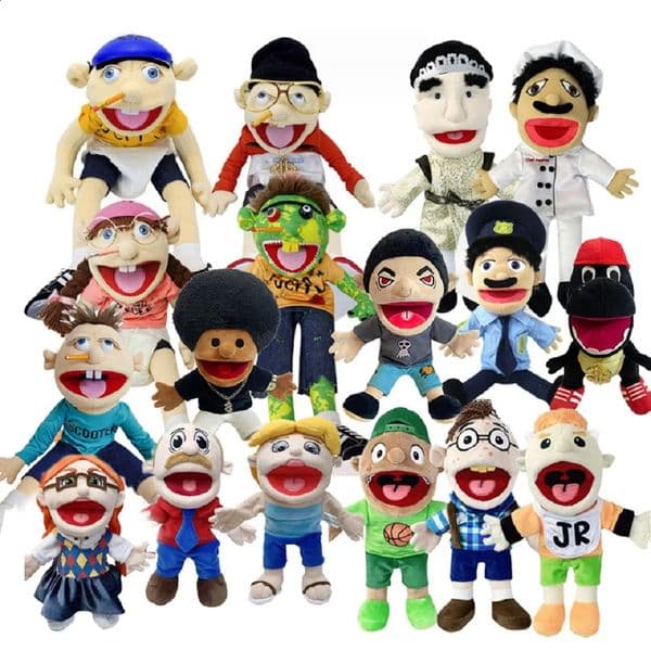 30/60cm Jeffy Hand Puppet Plush Children Soft Doll Talk Show Party Props Christmas Doll Plush Toys Puppet Kids Gift 260312