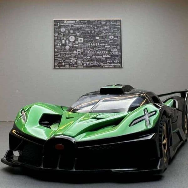 1/32 Bugatti Bolide Alloy Sport Car Model Toys Simulation Diecasts Metal Vehicle With Sound Light Pull Back Decoration Boy Gifts 26W0317 C260323
