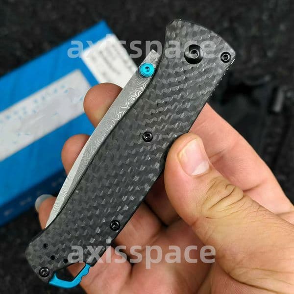 BM 535 carbon fiber handle Damascus steel high hardness outdoor camping portable multifunctional folding knife folding knife