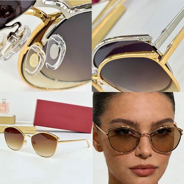 Fashion Designer Womens Oval Sunglasses 26SS Metal Frame Women Glasses Exquisite and Small Hot Selling Style Top Quality UV400 Lens CT2017S