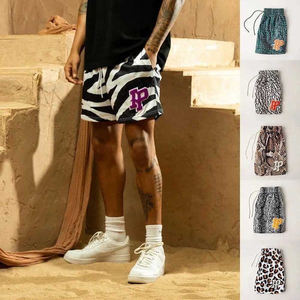 NEW American Casual Shorts Mens Fitness Sports Basketball Running Quick Dry Summer Mesh Breathable Training Quarter Pants Q260407