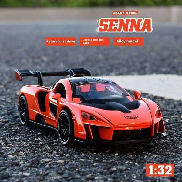 1/32 Senna Alloy Car Diecasts Metal Toy Vehicles Model Simulation Sound And Light Collection Kids Birthday Gifts 26W0317 C260323