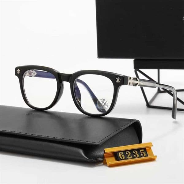 2025 New Style Crow Eye Glasses Overseas Fashion Glasses Frame Street Shooting No-Makeup Glasses Frame Non-Prescription Glasses 6235