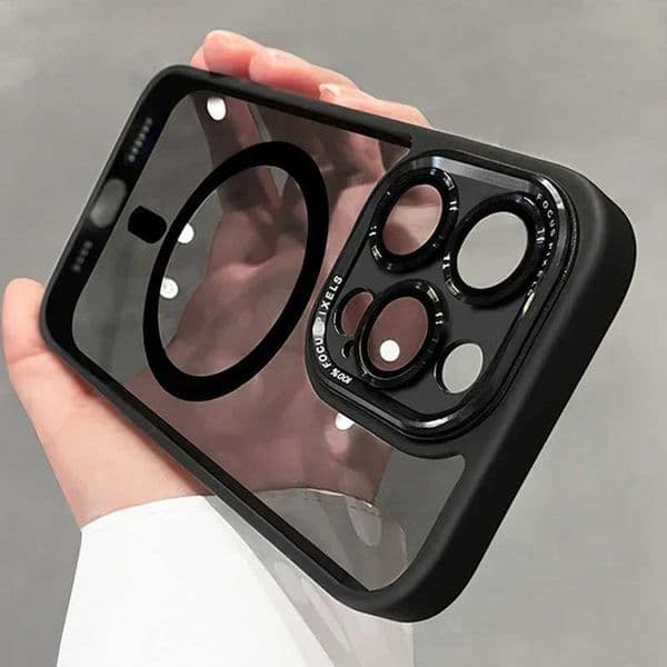 Luxury Magnetic Metal Lens Bumper Protection Case For iPhone 17 16 15 14 13 12 11 Pro Max Funda Wireless Charge Hard Clear Cover H260317