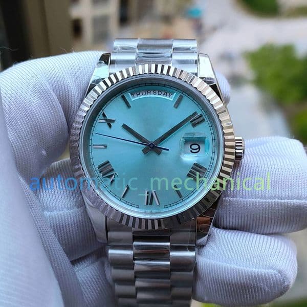 40mm Watches for Men Day Time Date Watch BP Factory V2 Version New Steel Bracelet Automatic Movement Mechanical Watch Sapphire Glass Mans Wristwatches