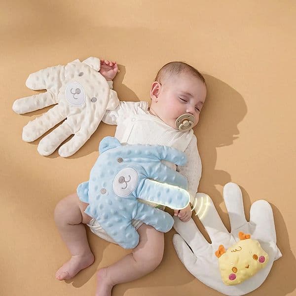 Baby Sleeping Palm Simulation Mother Palm Baby Sleep Automatic Beater for Infants Baby 1 2 3 Years Soft Soothing Hand Pillow 260316