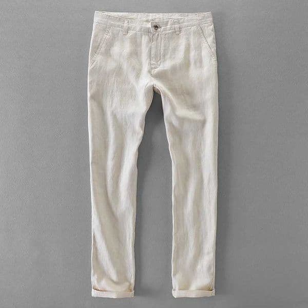 100 Quality Pure Linen Casual Pants Men Brand Long Trousers Men Business Fashion Pants For Men Pantalones Pantaloni Un Pantalon C260318
