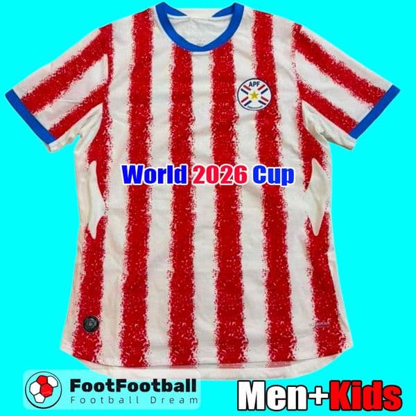 2026 Paraguay soccer jerseys kit de foot football 2026 2027 home AWAY Football shirt men kids Kit camisetas de futbol tops