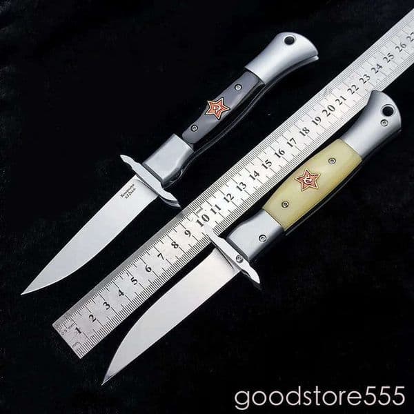 Russia Kgb pocket folding knife X12m balde aviation aluminum inlaid resin couteau pocket knife Handle edc multitool knives outdoor fixed blade knife tactical kn
