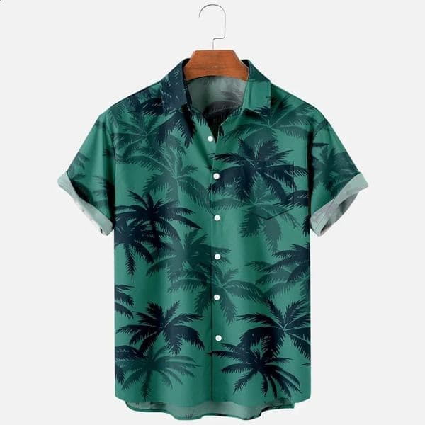 Mens Fashion Summer T-Shirts Hawaiian 3d Print Cozy Casual One Button Shirts Short Sleeve Beach Oversized Shirts 260318