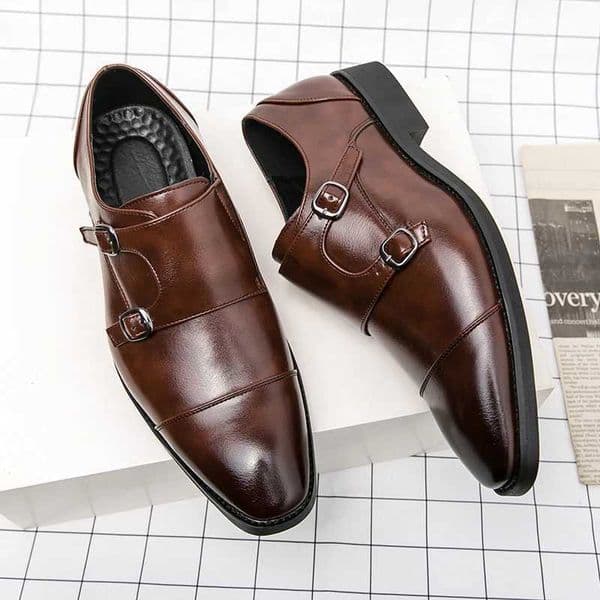 Classic Brand Versatile Mens Leather Casual Shoes Office Business Shoes Pointed Low Heel Mens Formal Shoes Big Size38-48Z260317