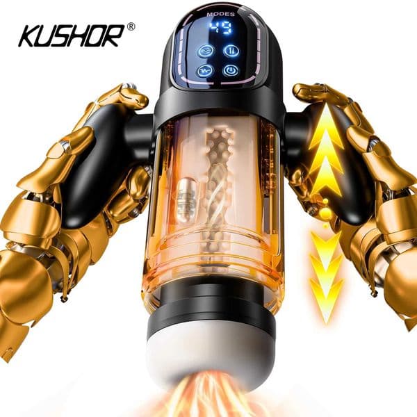 Automatic Thrusting Sucking Male Masturbator Blowjob Masturbation with Handle LCD Display Penis Pump Stroker Sex Toys for Men 18 S251211