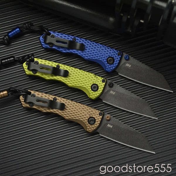 pocket knife 3Models 290BK fixed blade knife Full Immunity Folding Knife 2.49 couteau CPM-M4 Cobalt Black Blade Aluminum Handles Outdoor Camp Hunt Tactical 290