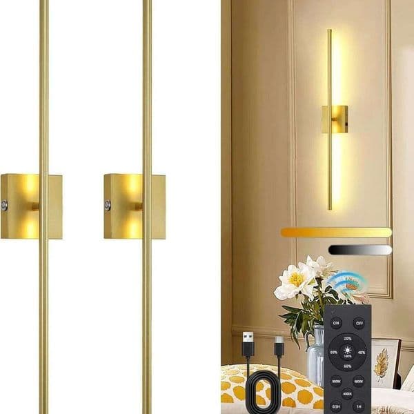 LED Magnetic Rechargeable Wall Sconce Gold Black Square For Living Bedroom Hallway Study Room Cloakroom Indoor Lighting 26Y0318