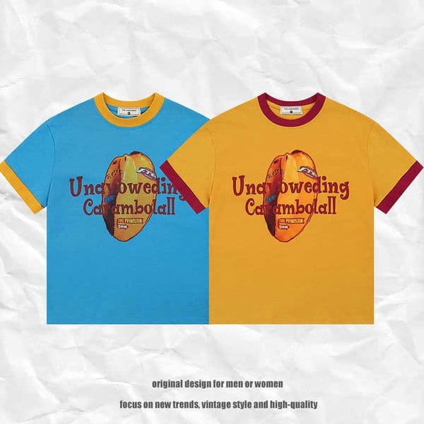TKPA American-style color-block printed t-shirt for men and women pure cotton street fashion brand vintage round-neck short-sleeve t-shirt L260317