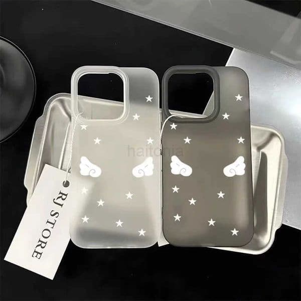 Full Screen Stars Swings Simple Phone Case For iPhone 16 15 14 13 12 11 Pro MAX 16E MINI XR XS MAX 7 8 Plus Y2K Matte Soft Cover H260318