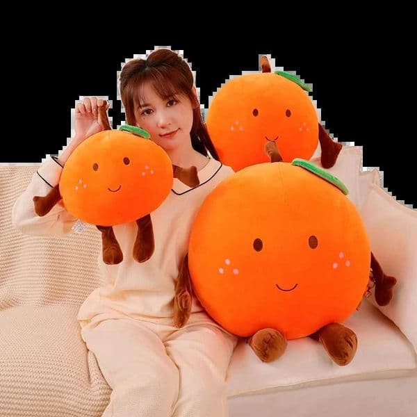 4080cm Squishy Orange Doll Plush Toy Happy Fruit Plush pillow Soft Stuffed Food Plushie with Legs Orange Peluche Gift L2512121QA9 C260319