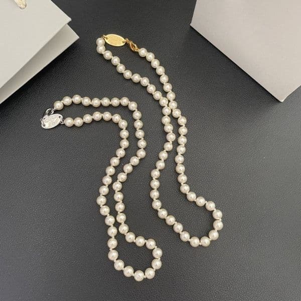 New Designed women beading Choker Necklaces full diamonds Saturn Pearl necklace bracelet brass gold plated Ear studs Designer Jewelry