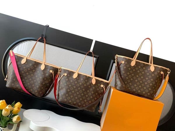 Luxury Monogram Tote Women High Capacity Leather Handbag With Detachable Colorful Strap Top Handle Shoulder Bag For Daily Office