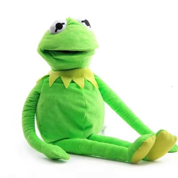 1pKermit The Frog Funny Plush Doll Hand Puppet Schoolbag Frog Animal Plush Toy Big Doll Ventriloquist Performance Props For BabyXJ260318
