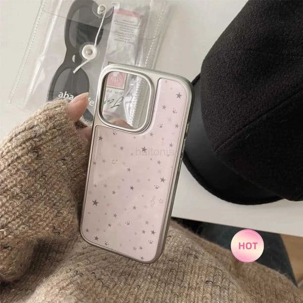 Korean pink musical note stars Phone Case for iPhone 17 16e 16 15 14 13 12 11 Air Pro Max X XSMAX 8 Plus Luxury Clear Back Cover H260318