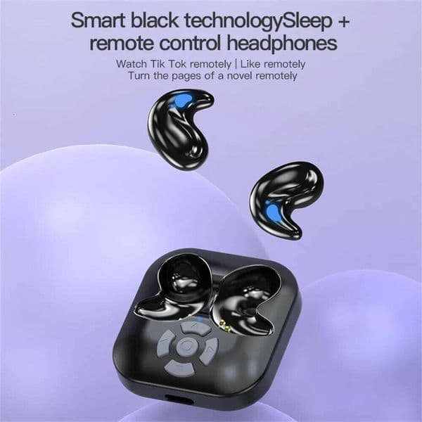 Waterproof Earphone 5.4 Mini Bluetooth Sleep Headphones With Watch Strap Like Page-Turning Photo-Taking Remote Control Headset Muhan