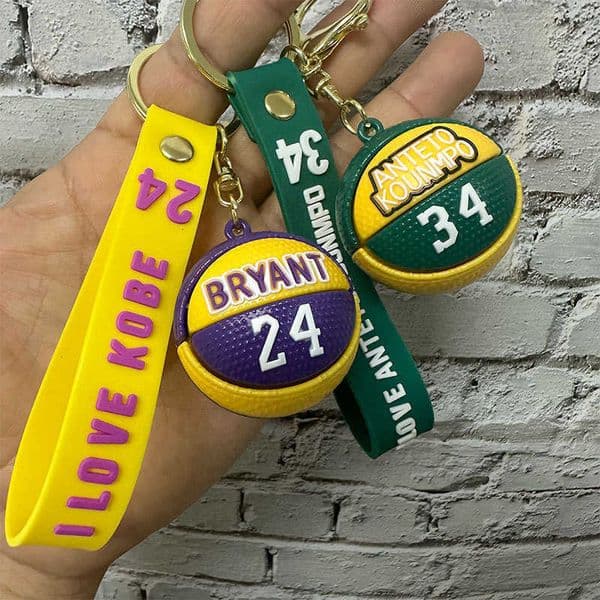 Creative Trendy Cool Sports Basketball Keychain Bag Pendant Cartoon Car Keychain Decoration Gift S260317PVXO