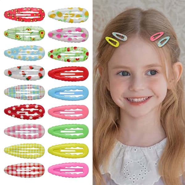 European and American dopamine children's bangs new wave pattern print cute hair cross-border BB clips, fashionable ddmyshoesvip