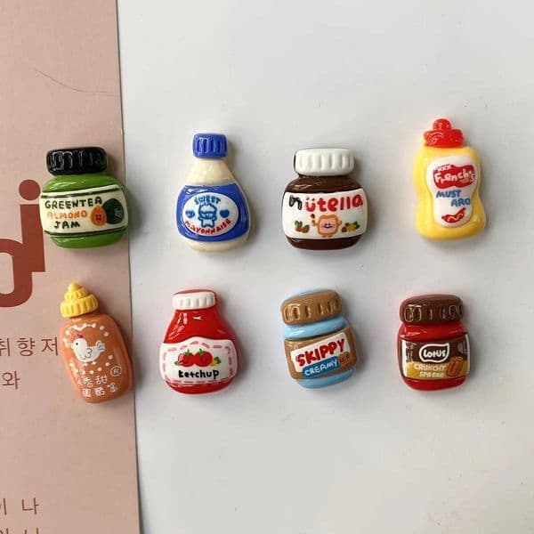 8pcs Refrigerator Magnets Kawaii Cartoon Food Fridge Magnets Cute Decorative Magnets Personalized Fridge Magnet Locker Cabinet L260318