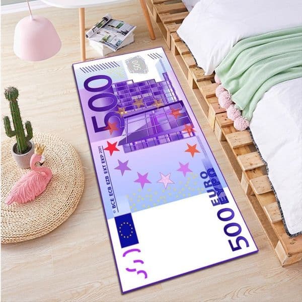 Creative Dollar Banknote Design Kitchen & Bathroom Entryway Rug - Durable Non-Slip Foot Mat