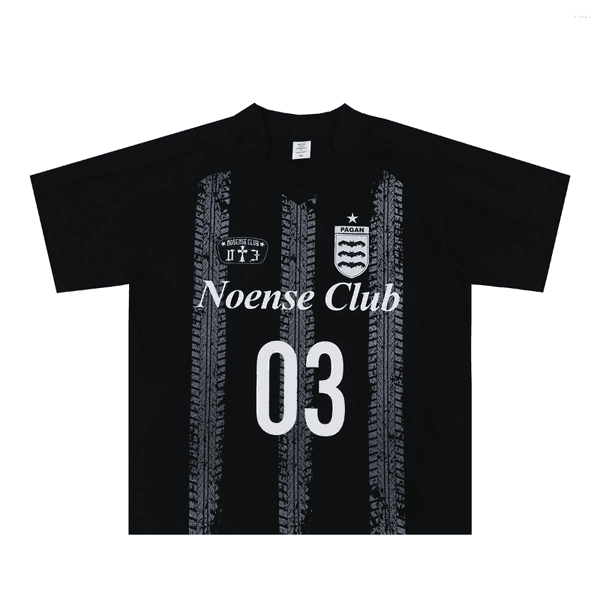 Men's T Shirts High Street Summer Patchwork Cotton T-shirt For Men And Women V Neck Graffiti Baggy Top Tees Oversized Casual Loose Tshirts
