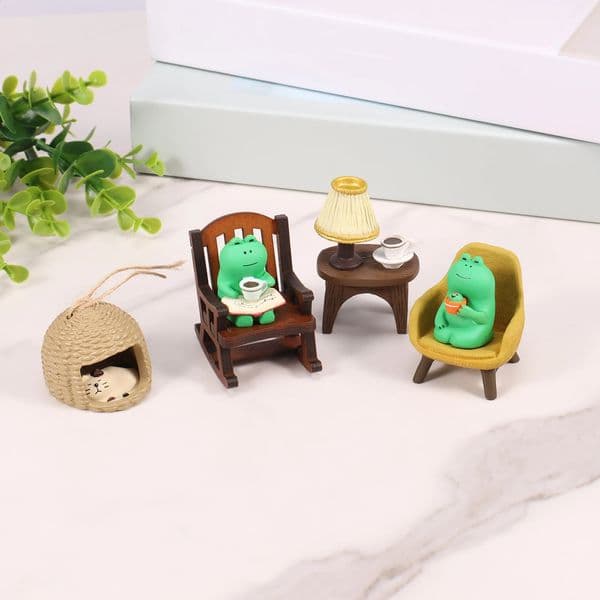 7pcs Frog Figurines Set Miniature Frog Garden Decor Frog Decorations Set Mini Sculpture For Desktop Bedroom Decor Birthday Gift 260316