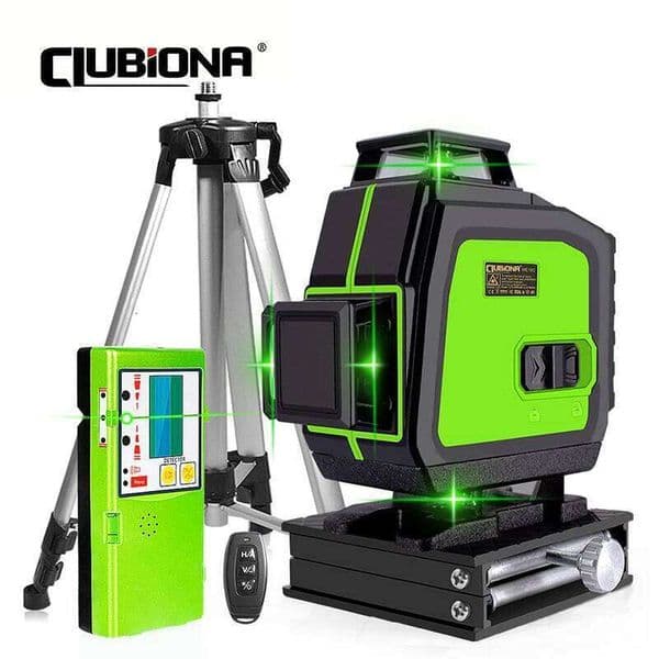 Clubiona 16/12 lines Laser Level professional Super powerful Green Lines With 3600mAh Li-ion Battery Remote Control pulse mode 26H0318