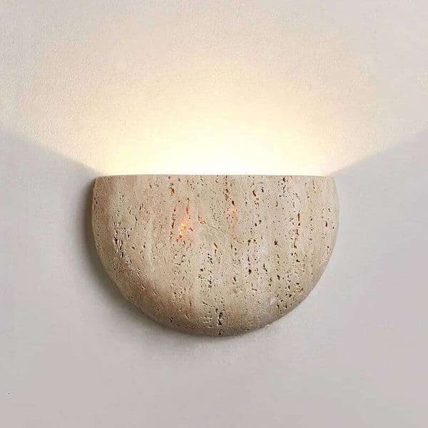 Wabi-sabi stone retro living room porch corridor homestaycafe atmosphere bedroom bedside wall lamp 26Y0318