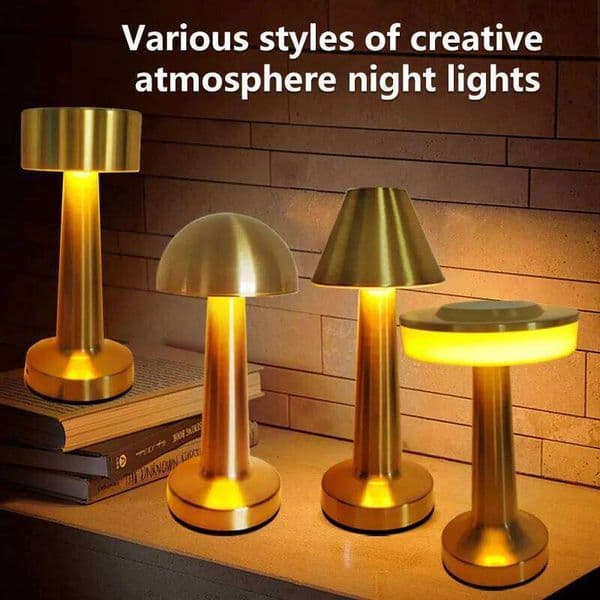 Creative Rechargeable Night Light Stepless Dimming Table Lamp For Restaurant Coffee Desktop Atmosphere Decor Lighting 26H0318