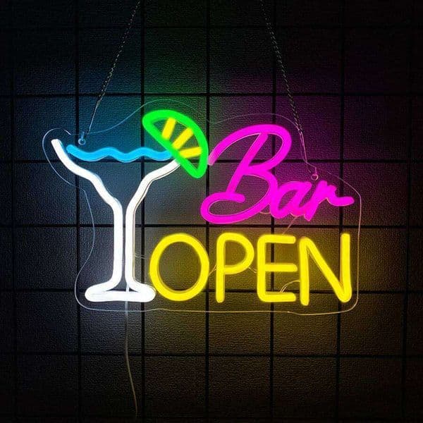 Bar Open Sign Wall Decor,Led Neon Light For Beer Bar,Coffee,Home,Pub,Man Cave,Stores,Hotel,Party Decoration,Restaurant 26Y0317