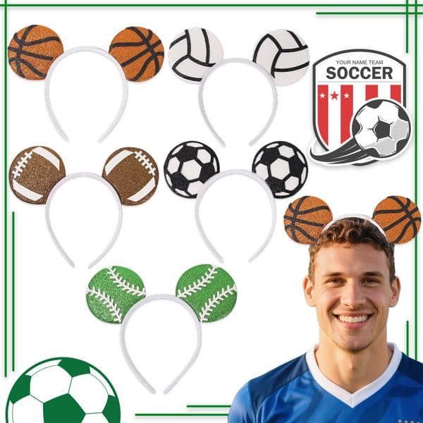 World Cup Football Theme Party Decoration Headband Fan Cheering Photo Prop Basketball Rugby Headband