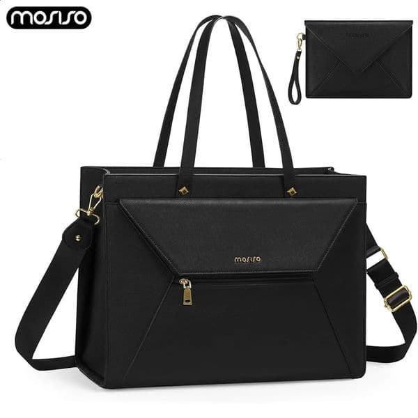 Waterproof Laptop Bag 156 inch PU Leather Tote Bag for MacBook Air Pro HP Dell Notebook Briefcase Office Casual Womens Handbag 260316