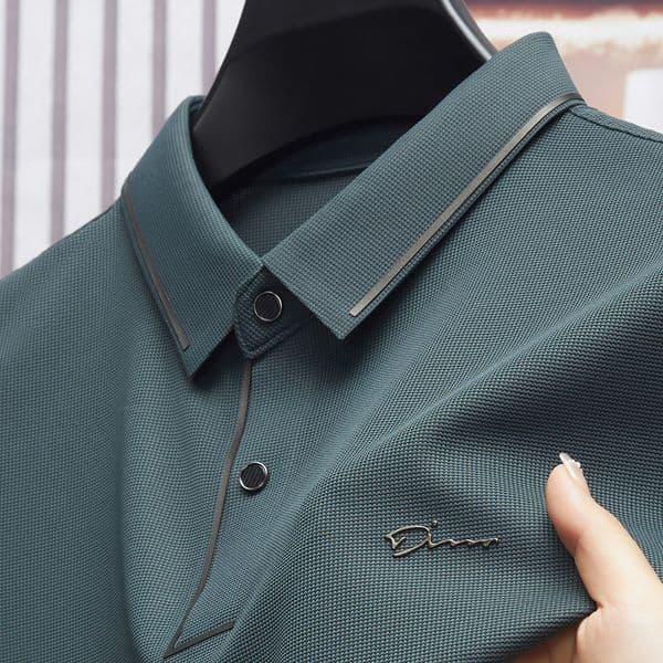 Designer T-shirt Men's Short-sleeved T-shirt Polo Designer Hoodie Shirt Summer Thin Anti-wrinkle No-iron Polo Shirt Middle-aged Dad's Top