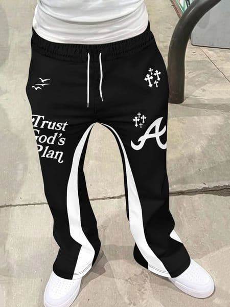 Y2k Flared Pants Men Loose 3D Print Trousers Casual Sweatpants Mid Waist Sporty Female Clothes Streetwear Hip Hop Vintage Pants 260318